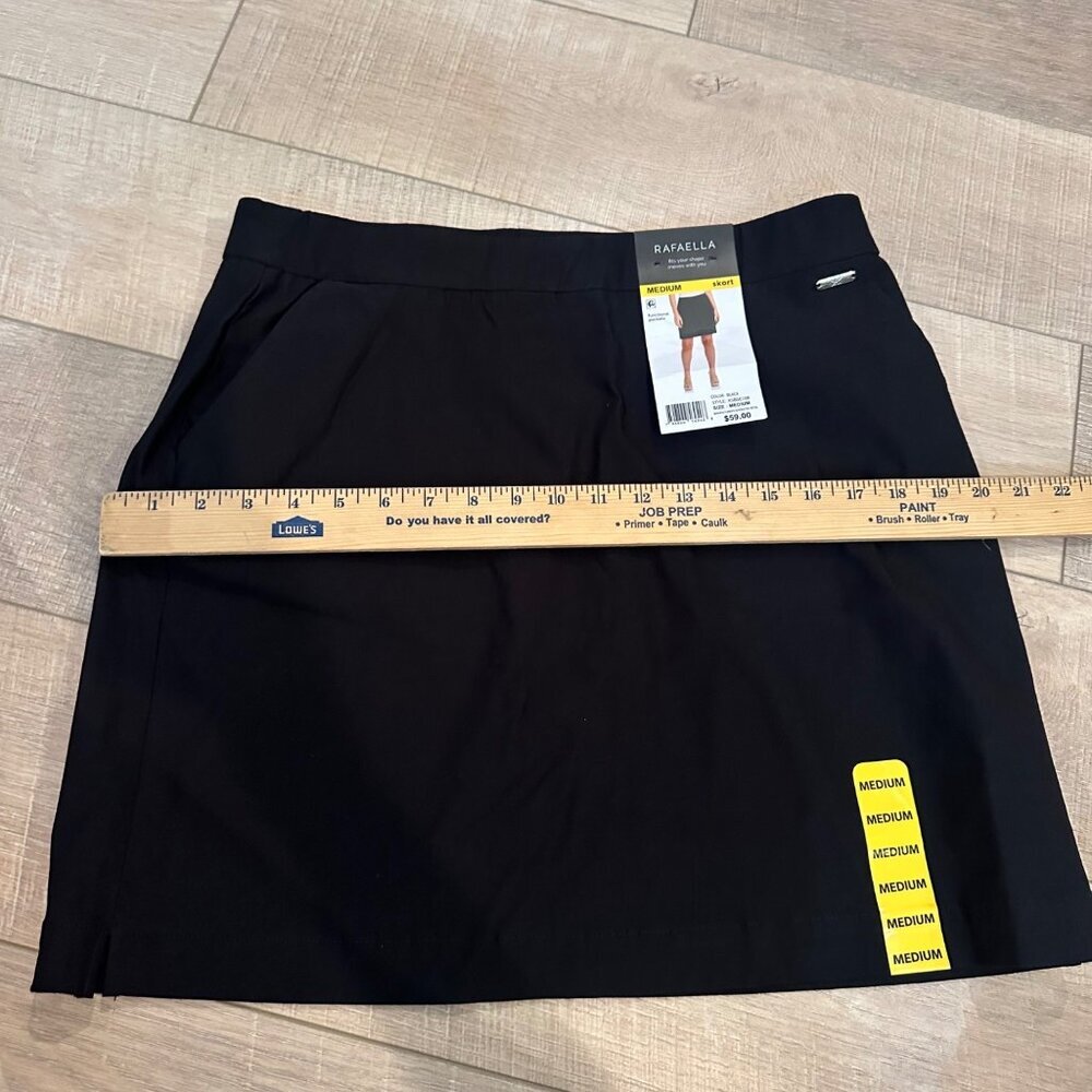 RAFAELLA WOMENS BLACK SKORT MEDIUM NEW FUNCTIONAL POCKETS - Picture 5 of 10